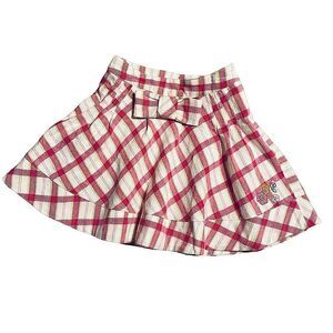 Deux par deux Pink and White Checkered skirt size 4T